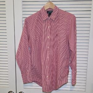 Ralph Lauren Red Gingham Button-Down Shirt